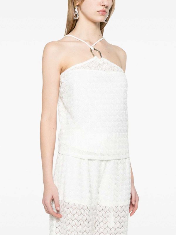 The Best Shops TWINSET: Tops y camisetas sin mangas - Top - Blanco