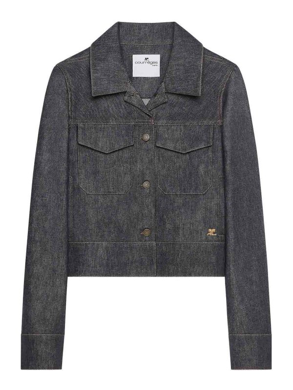 Courreges: デニムジャケット - ブレザー - グレー