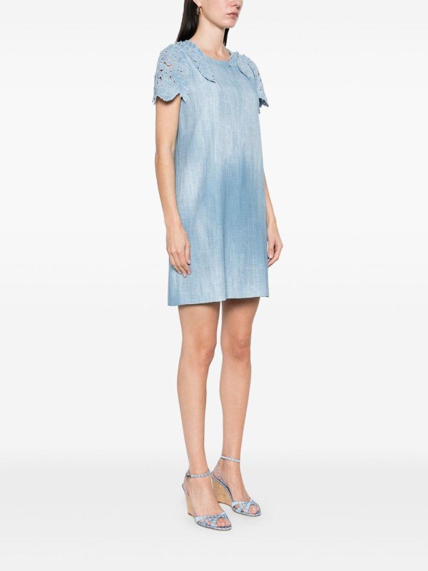 Kurzes Kleid - Blau shop online: ERMANNO SCERVINO