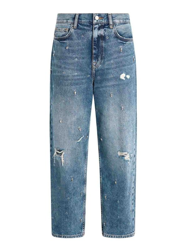 Liu Jo: bootcut jeans - Straight jeans with rhinestones