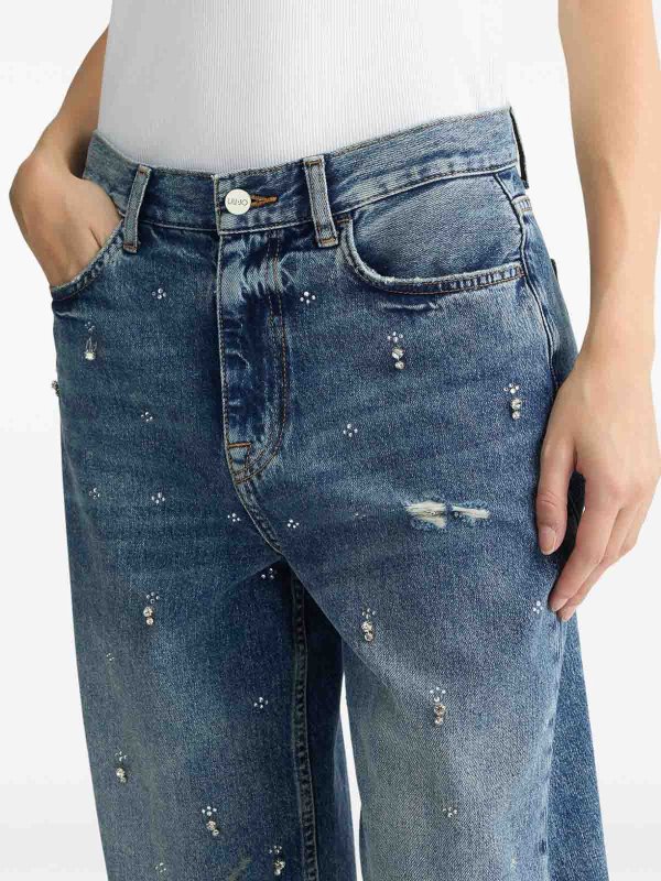 Liu Jo buy online Straight jeans with rhinestones