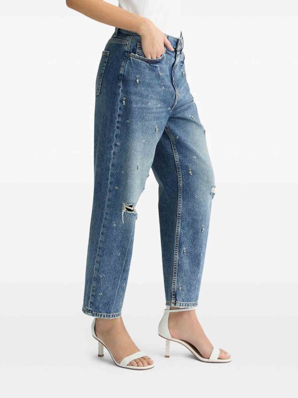 bootcut jeans shop online Straight jeans with rhinestones