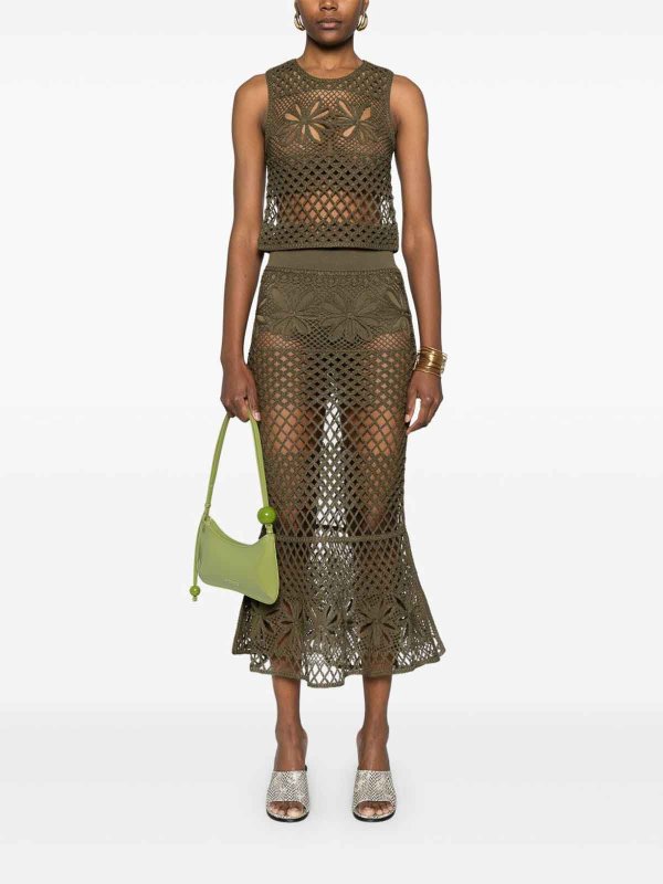 Pinko: Lange Röcke online - Langer Rock - Grün