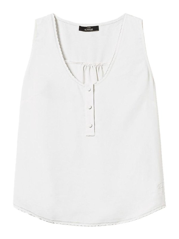 TWINSET: トップス＆タンクトップ - トップ/タンクトップ - 白