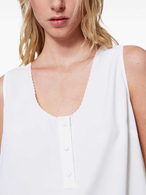 トップ/タンクトップ - 白 shop online: TWINSET