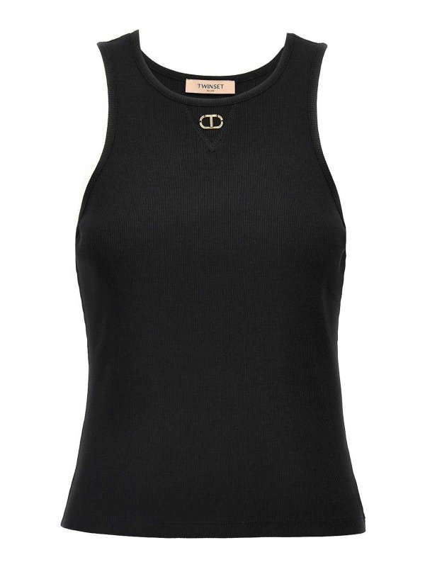 TWINSET: Tops und Tank Tops - Top - Schwarz