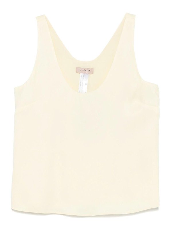 TWINSET: Tops & Tank tops - Top with large neckline