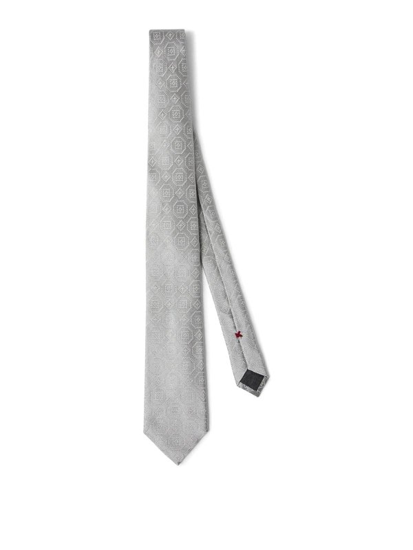 BRUNELLO CUCINELLI: Corbatas y pajaritas - Corbata - Gris
