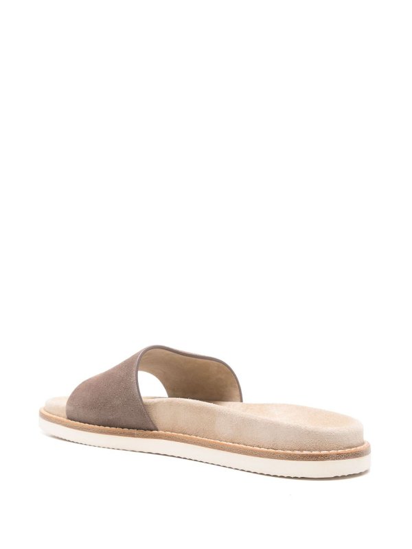 BRUNELLO CUCINELLI: sandals online - Sandali Slides In Suede