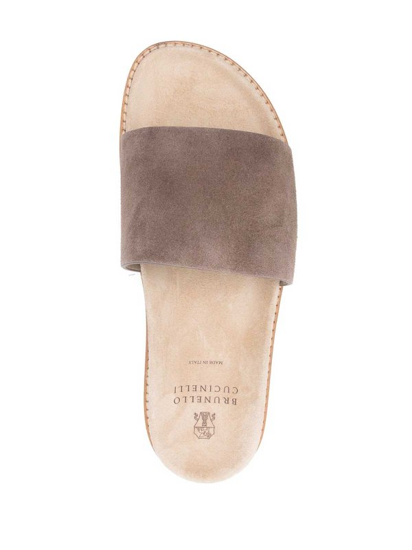 Sandali Slides In Suede shop online: BRUNELLO CUCINELLI