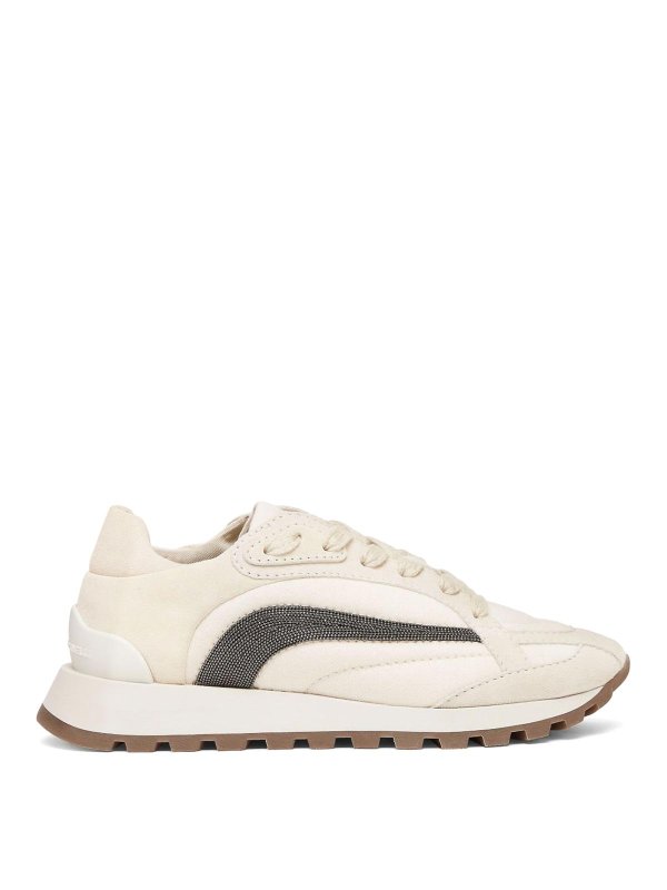 BRUNELLO CUCINELLI: Chaussures de sport - Baskets - Blanc