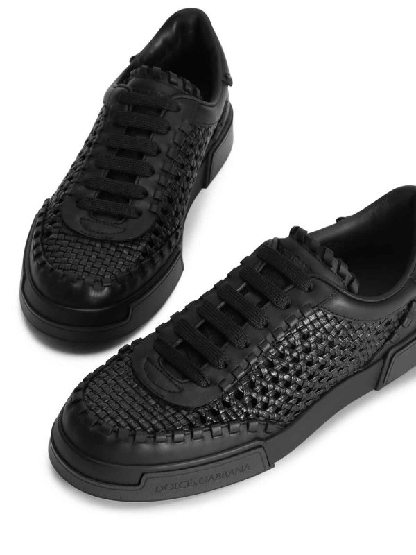 The Best Shops DOLCE & GABBANA: trainers - Leather sneakers with network inserts