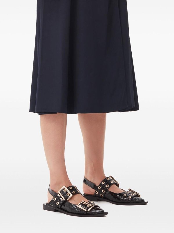 フラットシューズ - 黒 shop online: GANNI