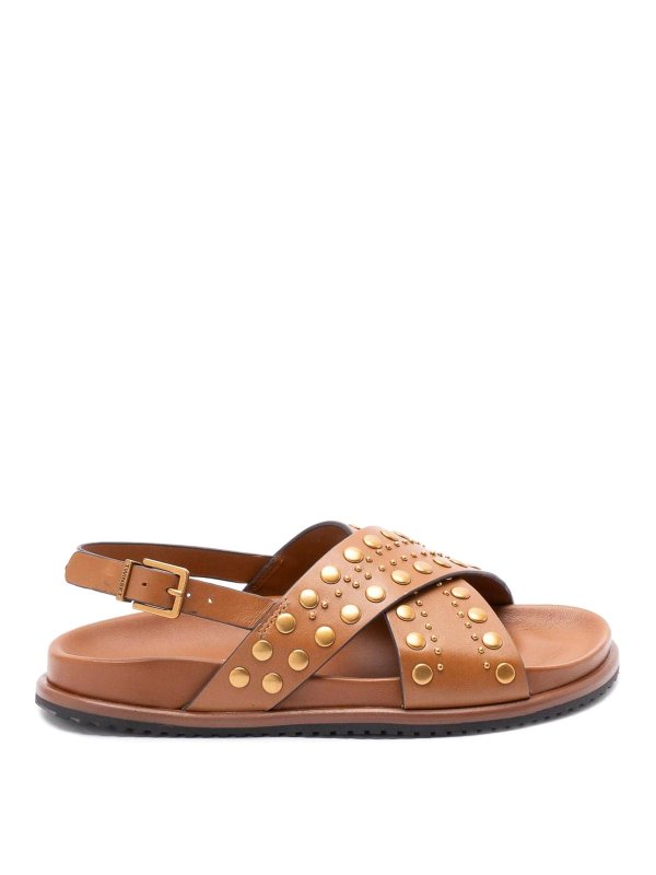 TWINSET: Sandalen - Sandalen - Braun