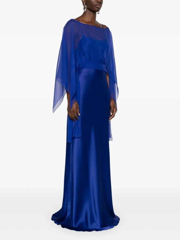 マキシドレス - ブルー shop online: ALBERTA FERRETTI