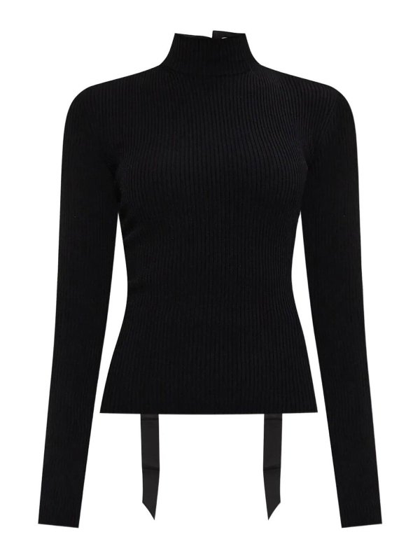 BALENCIAGA: Tops y camisetas sin mangas - Top - Negro