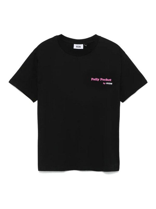 GCDS: t-shirts - Polly Pocket Pizza Oversize Tshirt