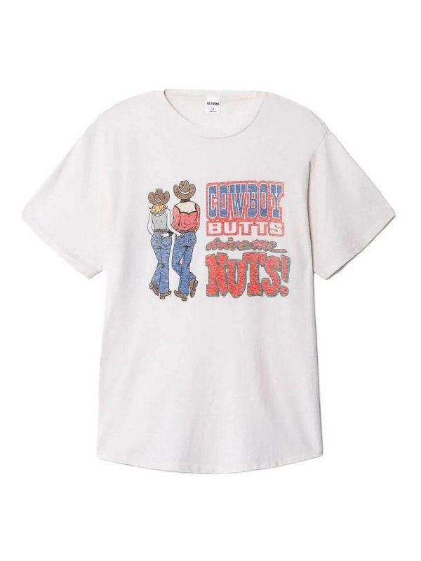 RE/DONE: Tシャツ - ボーイフレンド - 白