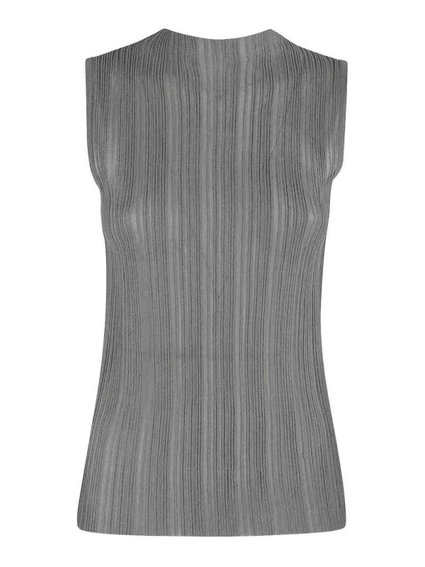 Semicouture: Tops y camisetas sin mangas - Top - Gris