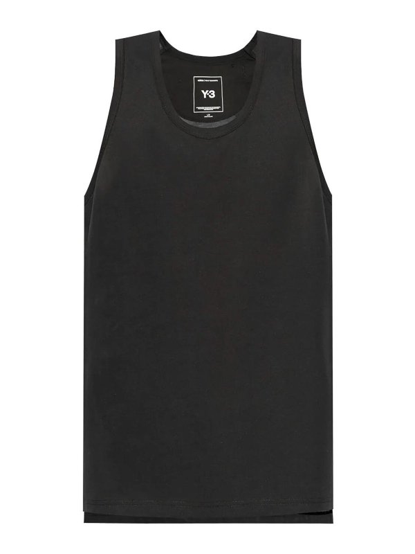 Y-3: Camisetas - Camiseta - Negro