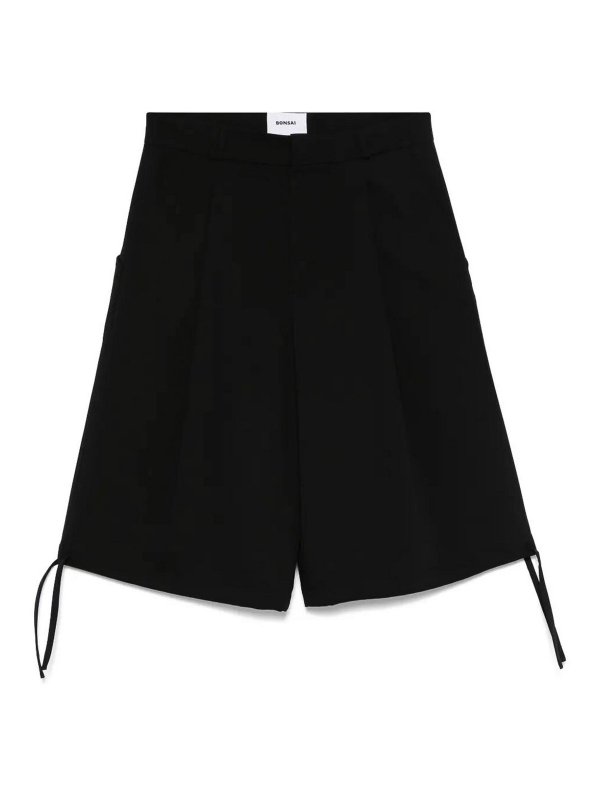 BONSAI: トラウザーショーツ - ショートパンツ - 黒