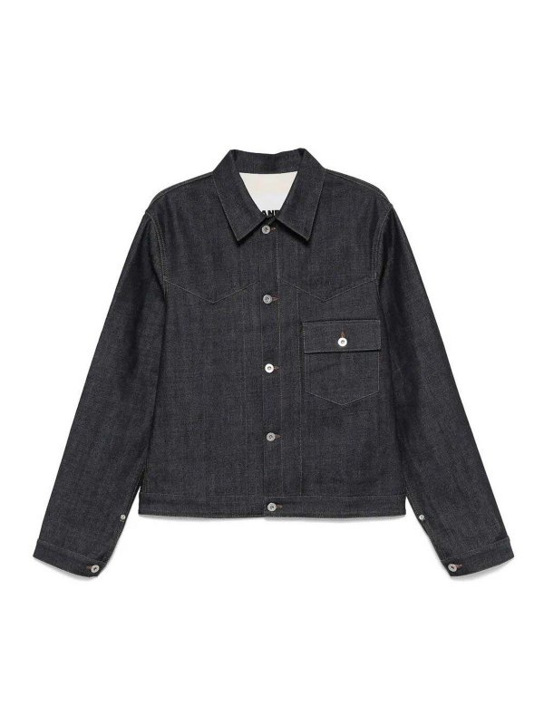 JIL SANDER: カジュアルジャケット - カジュアルジャケット - ダークウォッシュ