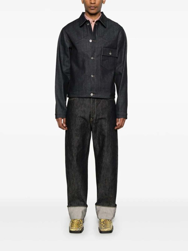 The Best Shops JIL SANDER: カジュアルジャケット - カジュアルジャケット - ダークウォッシュ