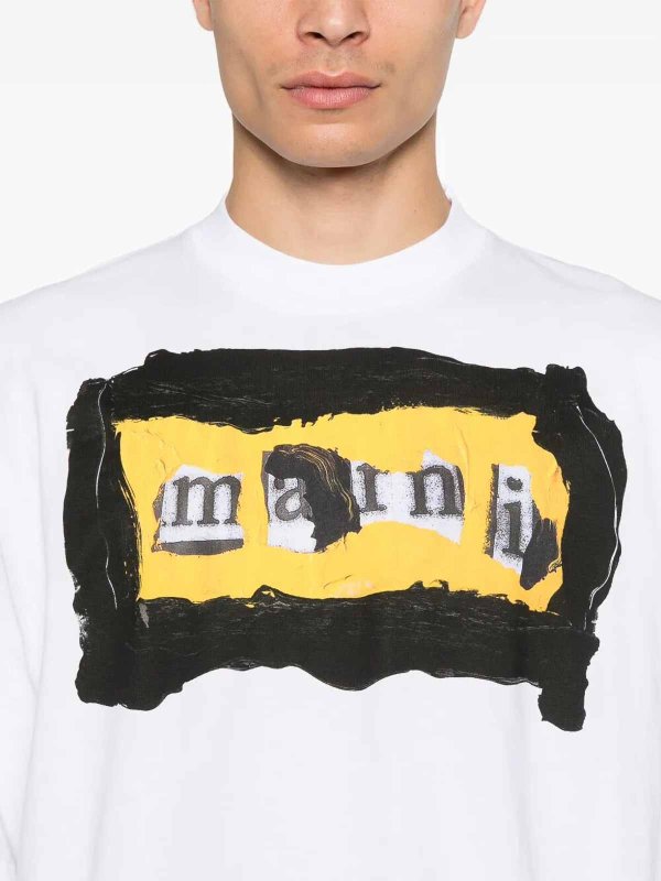 Marni: T-shirts online - T-Shirt - Weiß