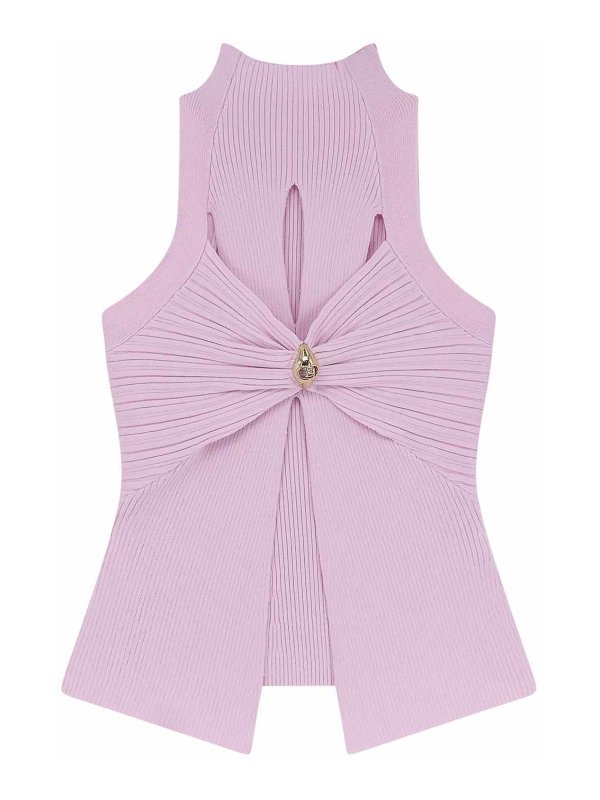 ELISABETTA FRANCHI: トップス＆タンクトップ - トップ/タンクトップ - ヌードカラー