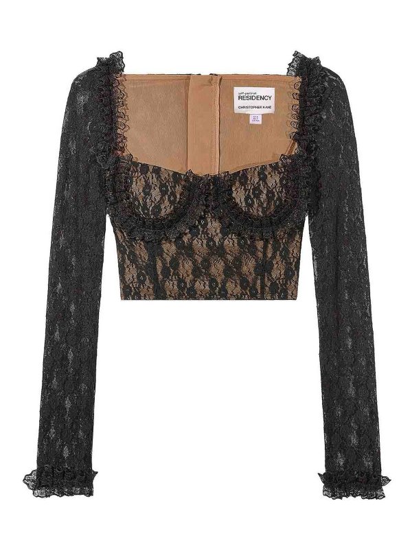 Self Portrait: Tops und Tank Tops - Top - Schwarz