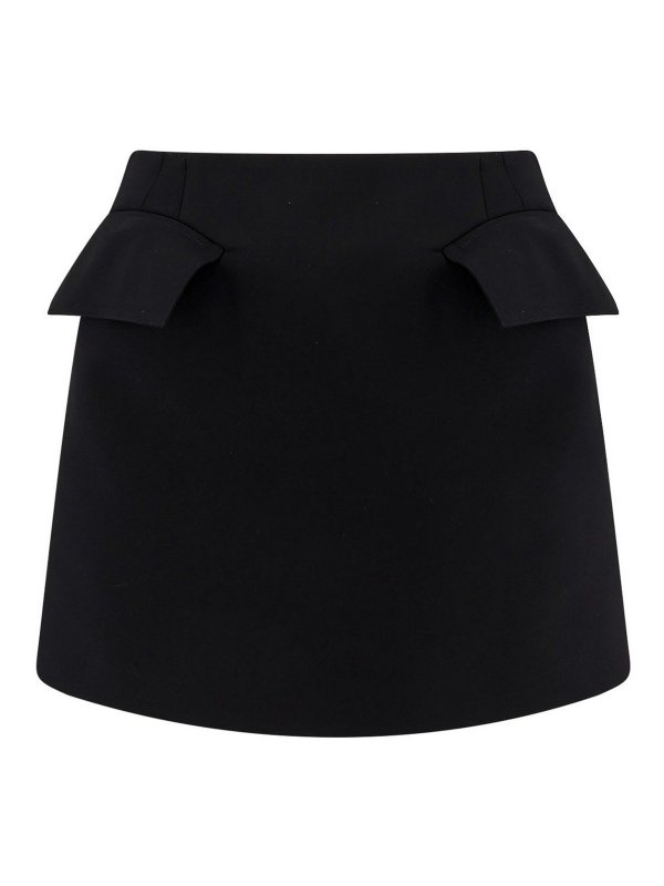 ALEXANDER MCQUEEN: Mini jupes - Mini Jupe - Noir