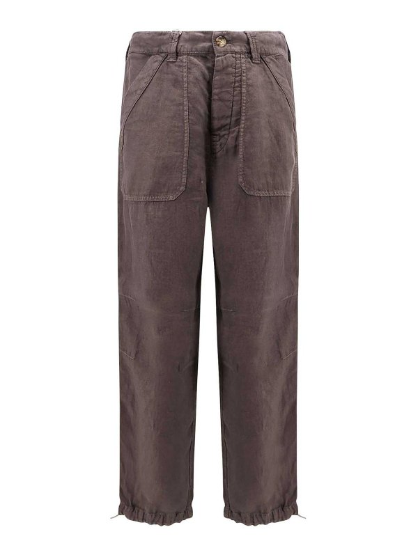 BRUNELLO CUCINELLI: カジュアルトラウザー - カジュアルパンツ - ブラウン