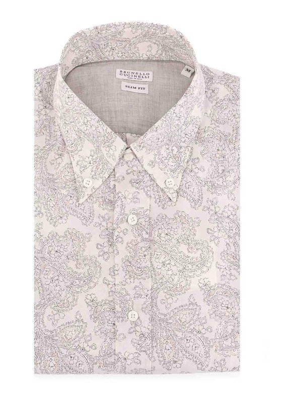 BRUNELLO CUCINELLI: シャツ - シャツ - ベージュ