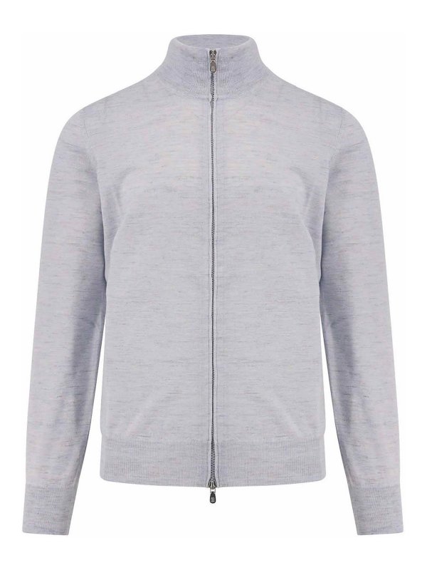 BRUNELLO CUCINELLI: U-Boot-Ausschnitt - U-Boot-Pullover - Blau