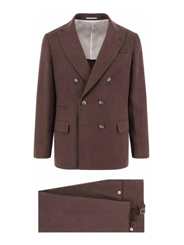 BRUNELLO CUCINELLI: formal suits - Brown Suit