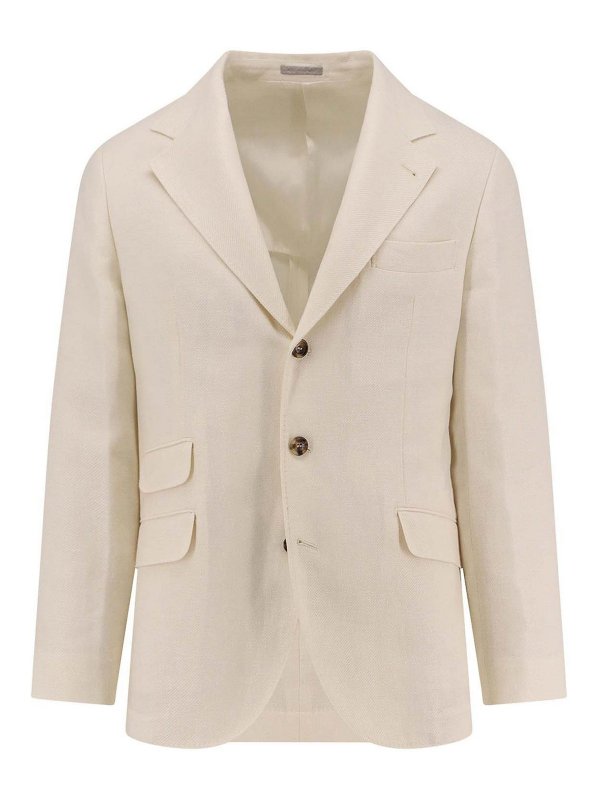 BRUNELLO CUCINELLI: Vestes de costume - Blazer - Blanc