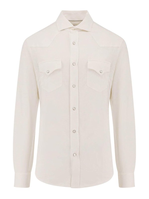 BRUNELLO CUCINELLI: シャツ - シャツ - 白