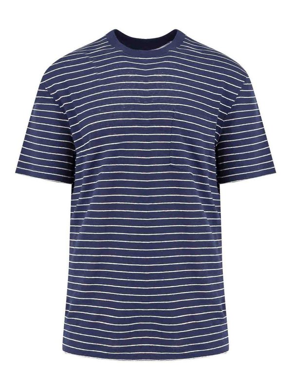 BRUNELLO CUCINELLI: t-shirts - T-Shirt  and blue pole