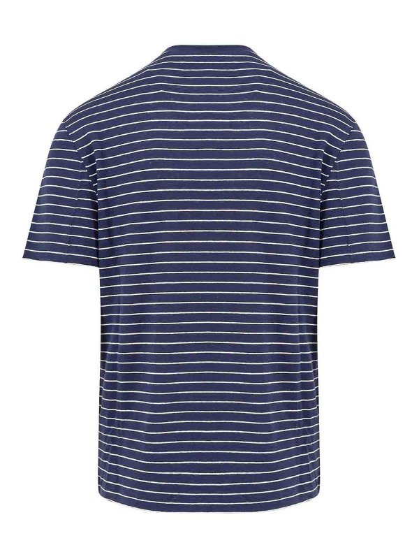 BRUNELLO CUCINELLI: t-shirts online - T-Shirt  and blue pole