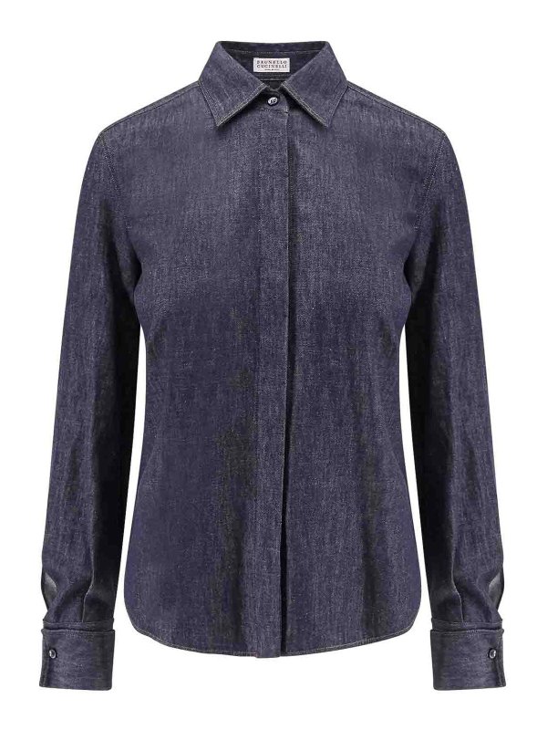 BRUNELLO CUCINELLI: Camisas - Camisa - Azul
