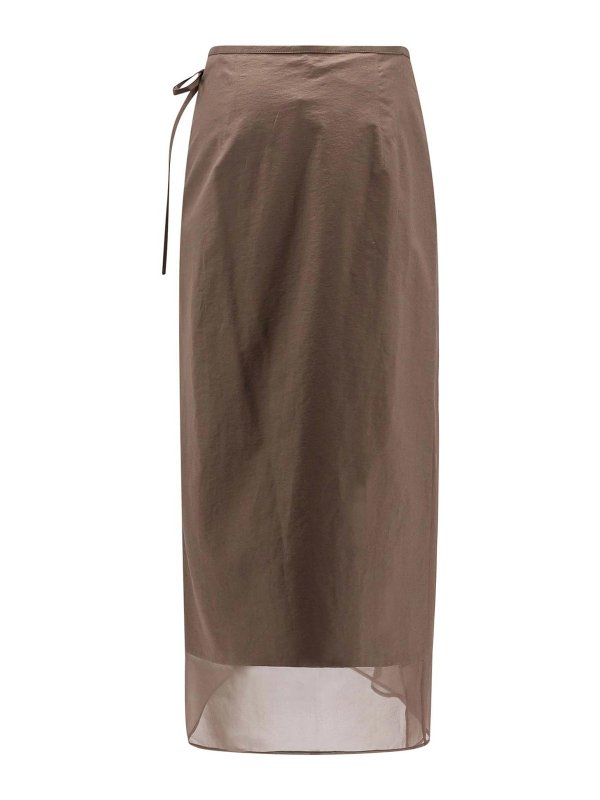 BRUNELLO CUCINELLI: ミニスカート online - ミニスカート - ブラウン