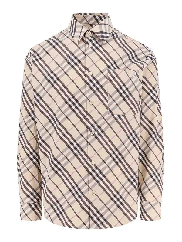 BURBERRY: シャツ - シャツ - ベージュ