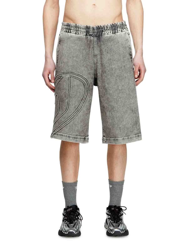 DIESEL: Trousers Shorts online - Gray shorts