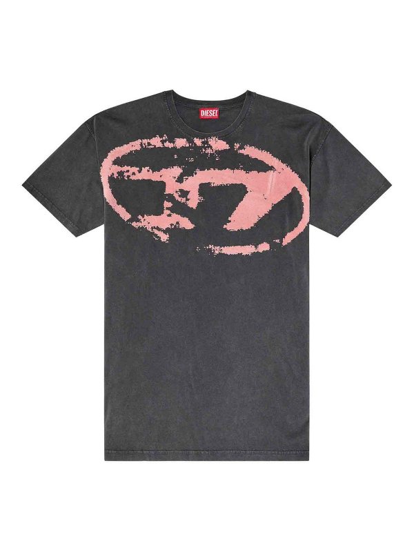 DIESEL: t-shirt - T-Shirt E Polo Grigio