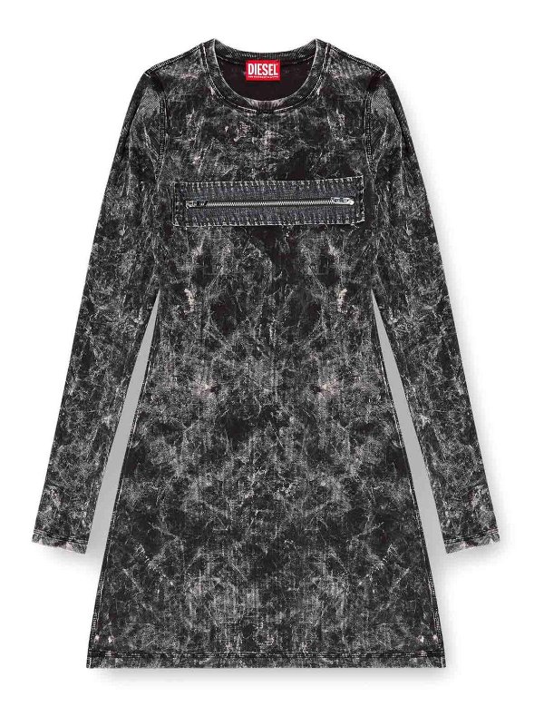 DIESEL: knee length dresses - Black dress