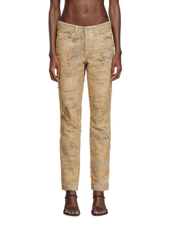 DIESEL: casual trousers online - Beige pants