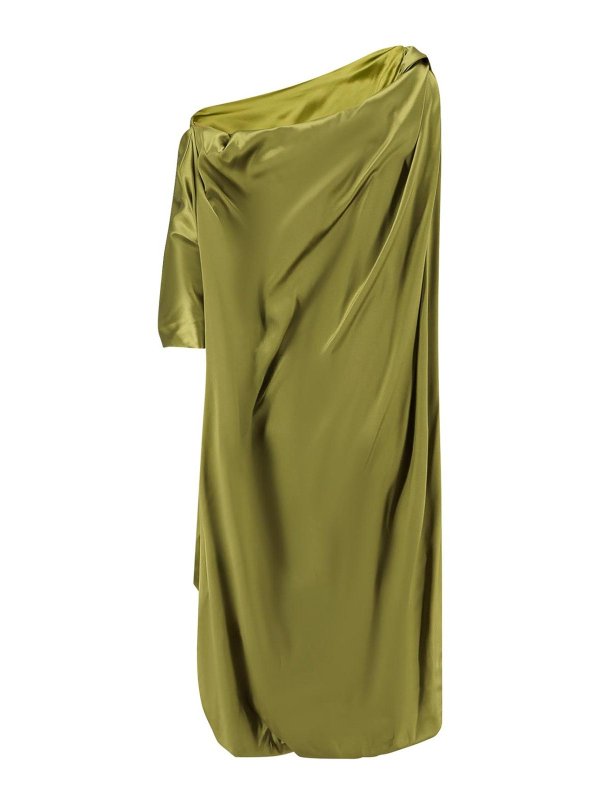 DRIES VAN NOTEN: knee length dresses online - Green Dress