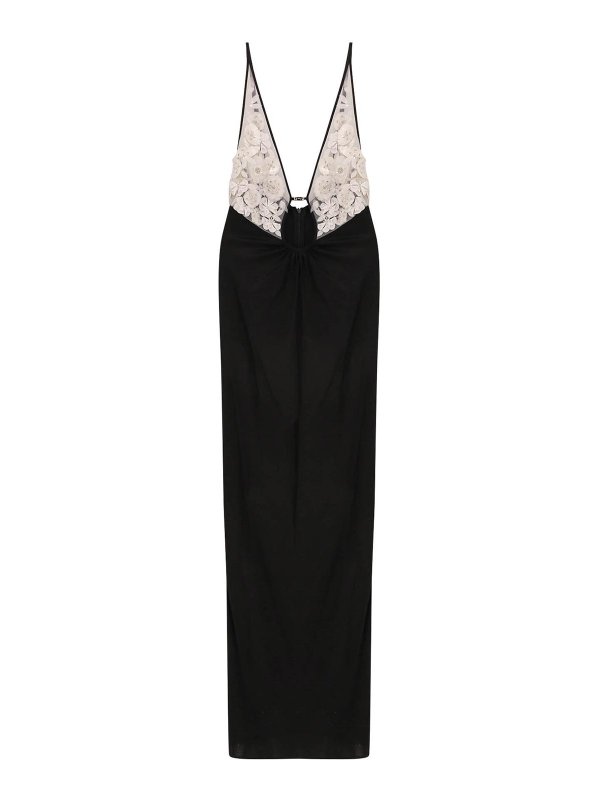 ELISABETTA FRANCHI: knee length dresses - Black dresses