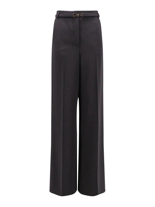 ELISABETTA FRANCHI: casual trousers - Black trousers