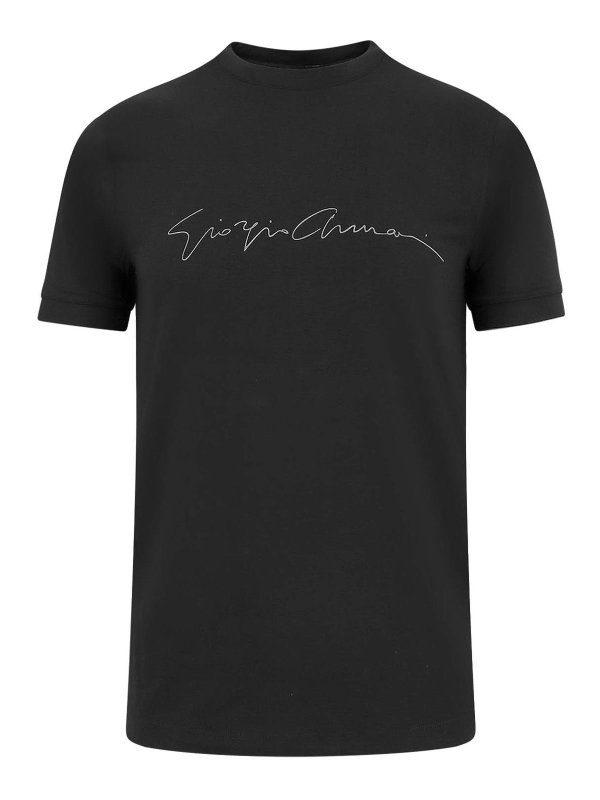 GIORGIO ARMANI: t-shirt - T-Shirt E Polo Nero
